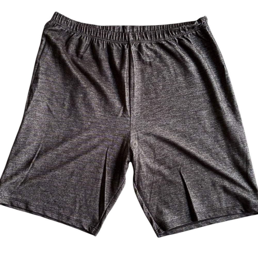 Distressed Black Denim Looking Stretch Shorts - NWOT XXL